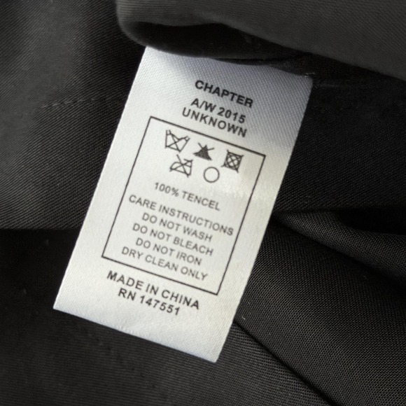 Chapter Shirt Mens Large Black Tencel Oversized Button Front Pocket Longline - Picture 14 of 16